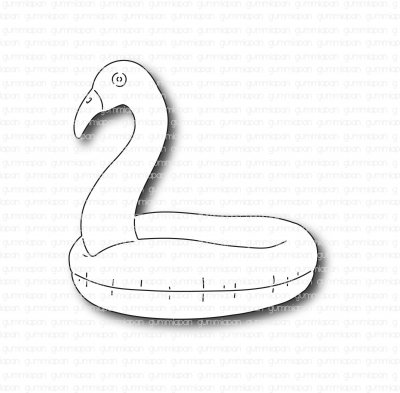 Flamingo float die from Gummiapan 4,13x4,3 cm