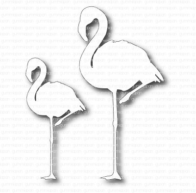 FLAMINGOSstansmallar från Gummiapan 5x10 cm, 3,5x7 cm