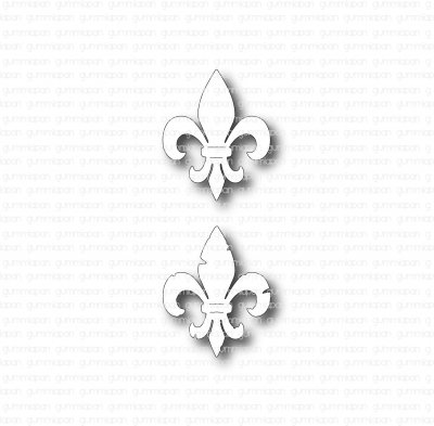 Fleur de lis - Stansmallar med fransk nejlika från Gummiapan ca 2x2,4 cm