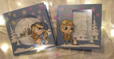 Alfred pojke med pingvin stämpel från Gummiapan 7x9,3 cm