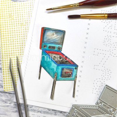 PIN BALL game die from Gummiapan ca 44x70 mm