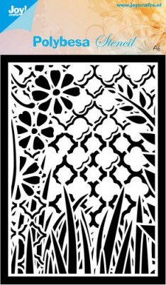 Floral background stencil - Schablon från Joy! Crafts A6