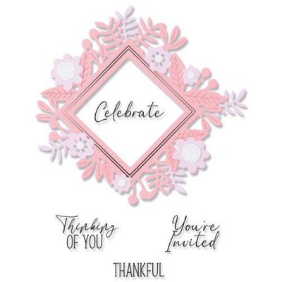 FLORAL CELEBRATIONS stamp and die set - Stämplar och stansmallar med blomtema från Olivia Rose Sizzix