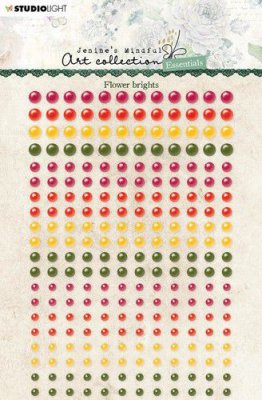 FLOWER BRIGHTS self-adhesive pearls - Halvpärlor från Studio Light 10x16 cm