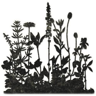 FÖRBESTÄLLNING - Flower field die - Stansmall med blomfält från Tim Holtz Sizzix