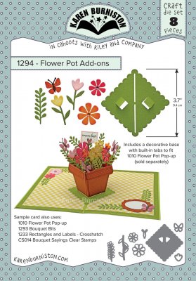 FLOWER POT ADD-ONS die set from Karen Burniston