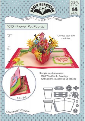 Flowerpot pop-up die set - Stansmallar från Karen Burniston / KB Riley
