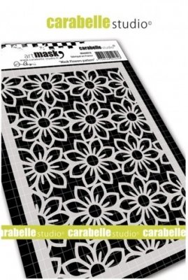 Flowers pattern stencil - Schablon med blommönster från Carabelle Studio A6
