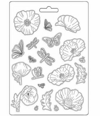 FLOWERS Sunflower Art Soft Mould from Stamperia A5