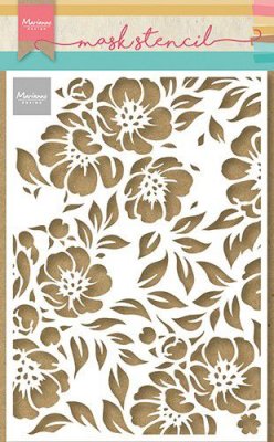 Flowers stencil - Schablon med blommor från Marianne Design A5