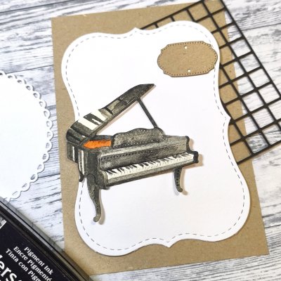 FLYGELgrand piano die from Gummiapan ca 67x70 mm