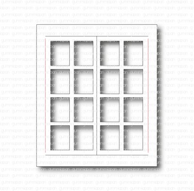 Window die - Stansmall med fönster från Gummiapan 6,4x7,6 cm