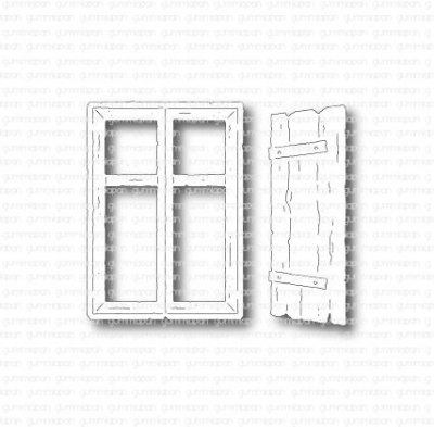 FÖNSTER OCH FÖNSTERLUCKA windown and shutter die set from Gummiapan ca 28x39, 14x39,5 mm