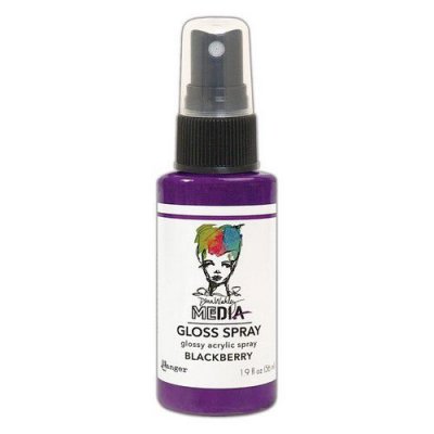 FÖRBESTÄLLNING - Blackberry media gloss spray - Lila spray från Dina Wakley Ranger ink 59 ml