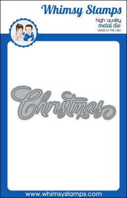 FÖRBESTÄLLNING - Christmas large word die - Stansmall från Whimsy Stamps ca 8,8x2,7 cm