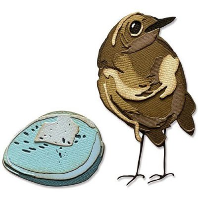 Bird & egg colorize die set - Stansmallar till fågel och ägg från Tim Holtz Sizzix