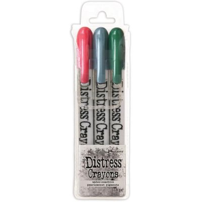 PRE-ORDER Distress crayon pearl Holiday Set# 1 from Tim Holtz Ranger ink