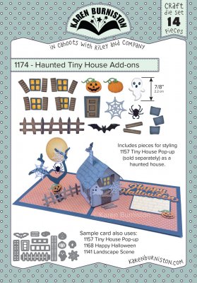 PRE-ORDER HAUNTED HALLOWEEN TINY HOUSE ADD-ON die set from Karen Burniston