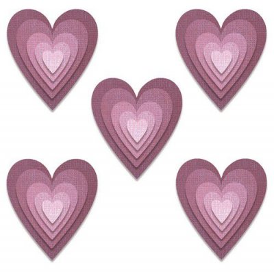 Stacked Tiles Hearts die set from Tim Holtz Sizzix