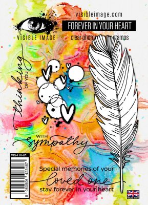 FOREVER IN YOUR HEART clear stamp set - Stämpelset från Visible image A6