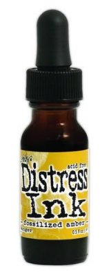 Fossilized amber yellow-ish distress reinker from Tim Holtz Ranger ink 14 ml