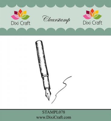 Fountain pen stamp - Stämpel med en reservoiorpenna från Dixi Craft