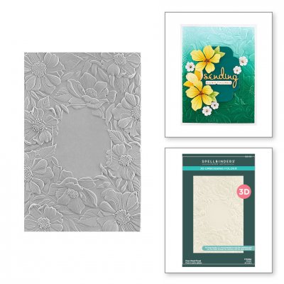 Four Petal Floral 3D Embossing Folder - Embossingfolder med blommor från Spellbinders 13,97x21,6 cm