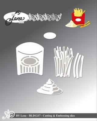 French fries die set - Stansmallar med pommes frites från By Lene