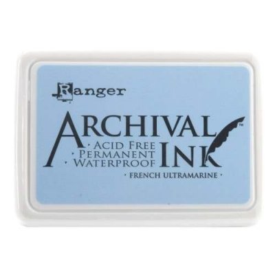 French ultramarine archival ink pad - Duvblå stämpeldyna från Ranger