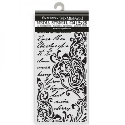 FRIEZE WITH LETTERING SECRET DIARY STENCIL from Stamperia 12x25 cm
