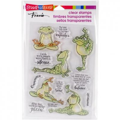 Frog yoga stamp set - Stämplar med grodor i yogapositioner från Stampendous