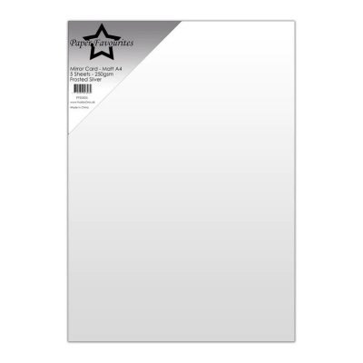 FROSTED SILVER MATTE Mirror Card (5pcs) from Paper Favourites A4