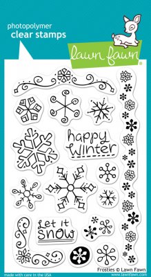 Frosties Clear Stamp snowflakes from Lawn Fawn 10x15 cm