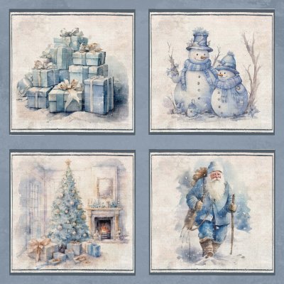 FROZEN COLLECTION CARDS Winter Christmas die cut paper Reprint 30x30 cm