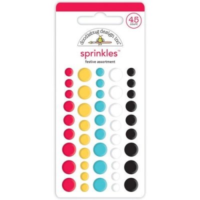 Fun at the Park Sprinkles (45pcs) - Runda dekorationer från Doodlebug design