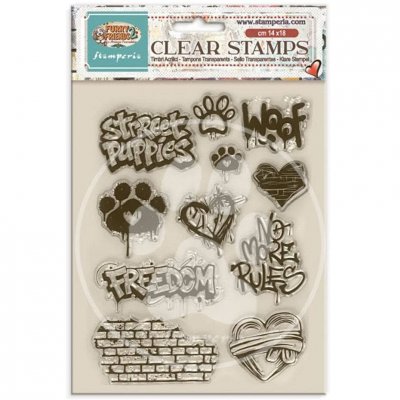 Furry Friends 2 Clear Stamp set - Stämplar med hundtema från by Antonis Tzanidakis Stamperia A5