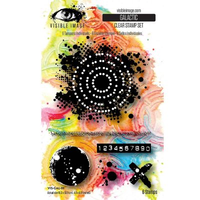 GALACTIC CLEAR STAMP SET - Stämpelset från Visible Image A6