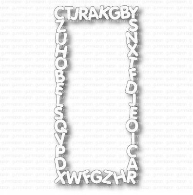 BOKSTÄVER slimlineramstansmall från Gummiapan ca 66x140 mm