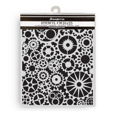 GEARS PATTERN stencil from Voyages fantastiques Stamperia 20x25 cm