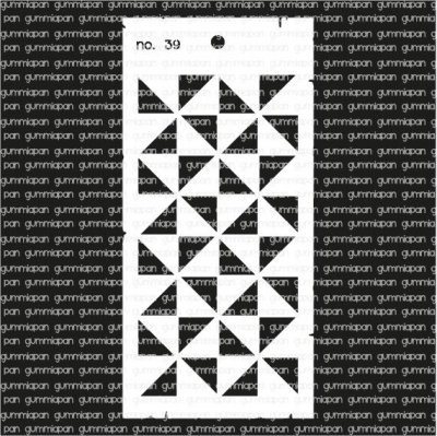 Geometriska trianglar schablon 39 från Gummiapan 10x21 cm
