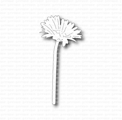 GERBERAblomma från sidanstansmall från Gummiapan 27x58 mm