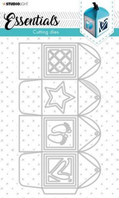 Cutting Die Giftbox Essentials nr.393 - Askstansmall från Studio Light 11,1x20,4 cm