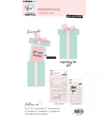GIFT CARD HOLDER die set - Stansmallar till presentkorthållare från Studio Light