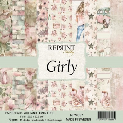 GIRLY paper collection 8X8 from Reprint 20X20 cm