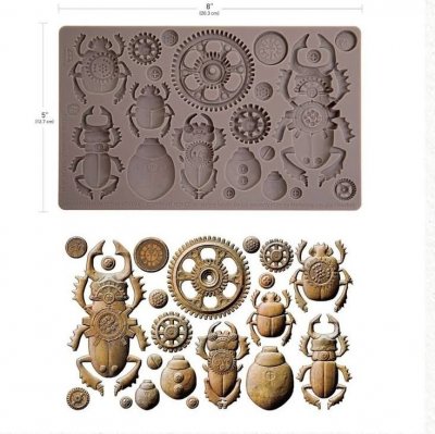 BEETLES silicone mould from Finnabair Prima marketing inc