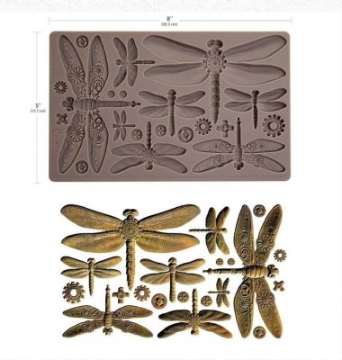 DRAGONFLIES silicone mould - Gjutform med trollsländor från Finnabair Prima marketing inc