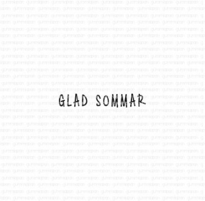 Glad sommar Swedish happy Summer rubber stamp from Gummiapan 1,6x2,5 cm