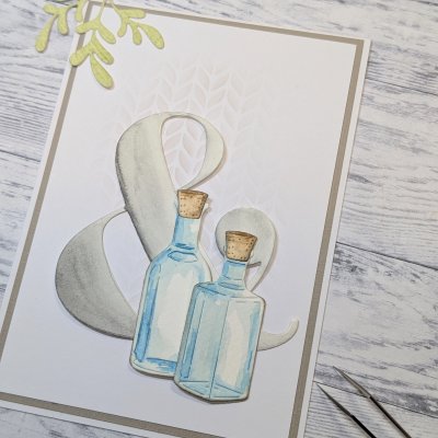 Glass bottles with cork die set GLASFLASKOR from Gummiapan ca 24x57 x 23x66 mm