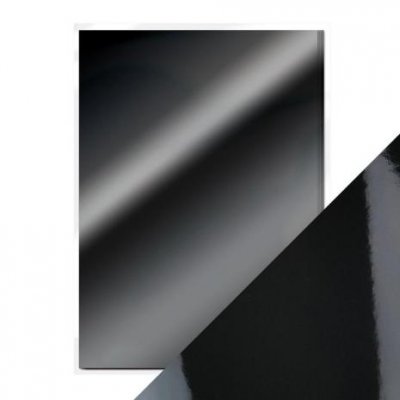 5 glossy black mirror card - 5 svarta spegelpapper från Tonic Studios