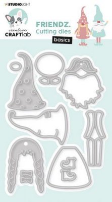 GNOME die set 413 - Stansmallar till vättar från Studio Light 8,6x12,3 cm